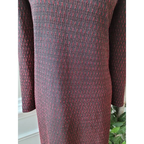Ellos Shift Dress Women's Size 1X Brown's Polyester Long Sleeves - Picture 6 of 12